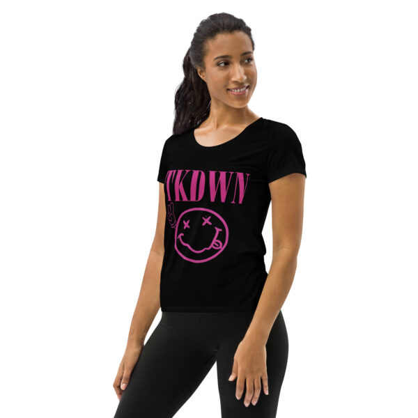 TKDWN Two Fingers All-Over Print Women's Athletic T-shirt - Image 4